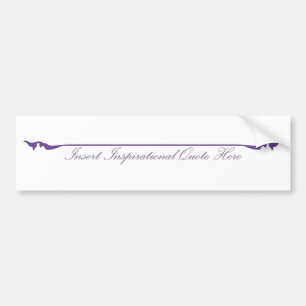 Insert Inspirational Quote Here - Purple Bumper Sticker
