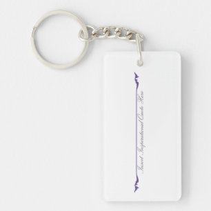 Insert Inspirational Quote Here - Purple Key Ring