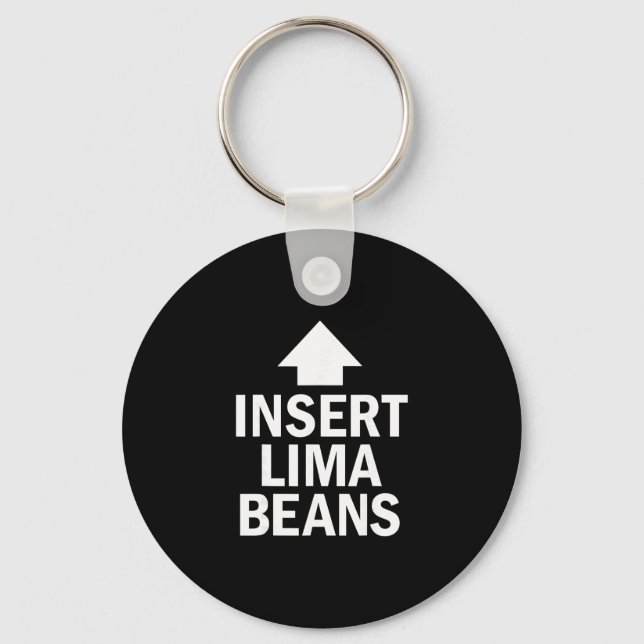 Insert Lima Beans Funny Thanksgiving Pointing Arro Key Ring (Front)