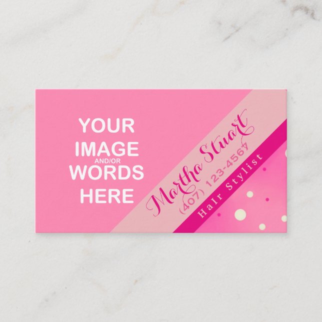 Insert Photo / Perky Bubbles - Business Card (Front)