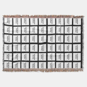 Insert Photos or Instagram Throw Blanket