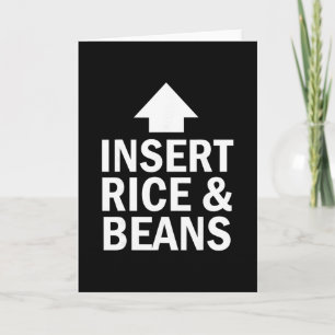 Insert Rice And Beans Thanksgiving Pointing Arrow  Card