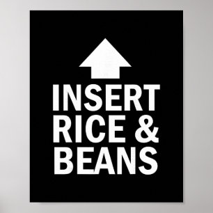 Insert Rice And Beans Thanksgiving Pointing Arrow  Poster