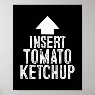 Insert Tomato Ketchup Halloween Pointing Arrow To Poster