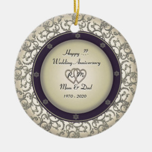 Insert Years Wedding Anniversary Ceramic Tree Decoration