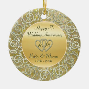 Insert Years Wedding Anniversary Ceramic Tree Decoration