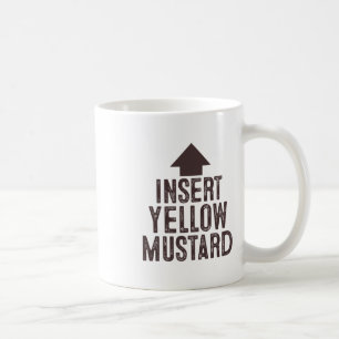 Insert Yellow Mustard Halloween Pointing Arrow To Coffee Mug