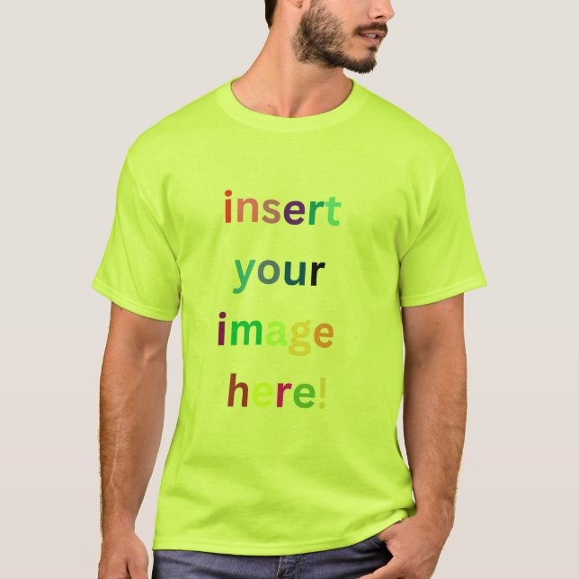 Insert Your Image Full Personalised Trendy T-Shirt (Front)