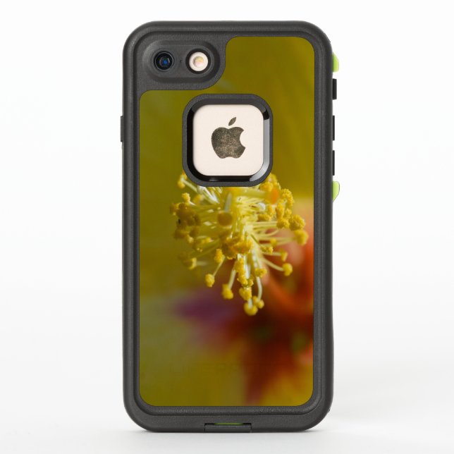 Inside A Golden Sunrise Yellow Hawaiian Hibiscus LifeProof iPhone Case (Back)