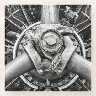 Inside a propeller glass coaster