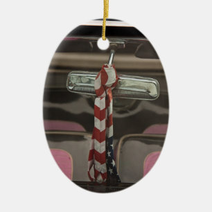 Inside a rockabilly car ceramic tree decoration