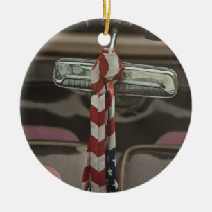 Inside a rockabilly car ceramic tree decoration