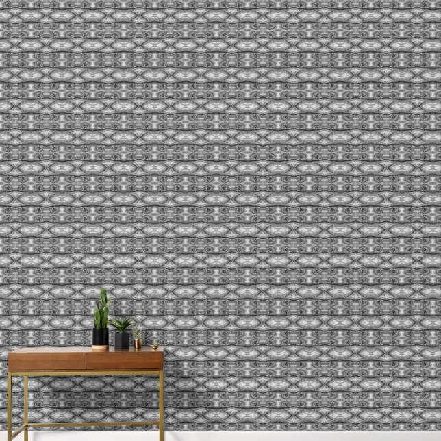 Inside a semi-precious stone, black & white small wallpaper (Hallway)