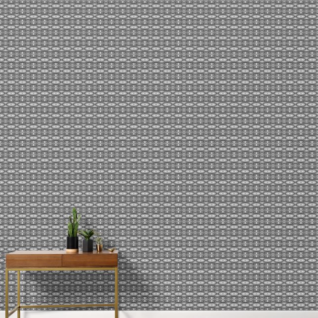 Inside a semi-precious stone, black & white tiny wallpaper (Hallway)