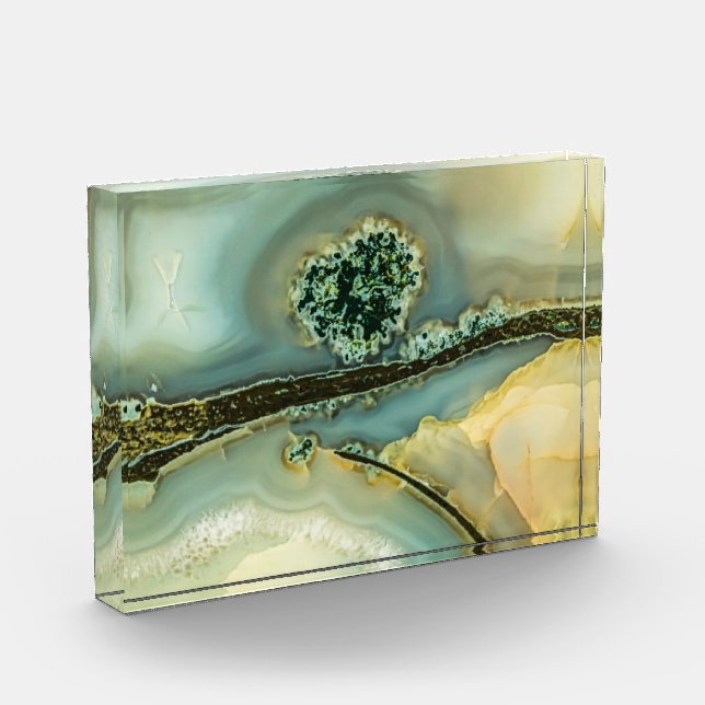 Inside a semi-precious stone photo block (Left)