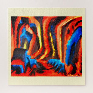 Inside a volcano jigsaw puzzle