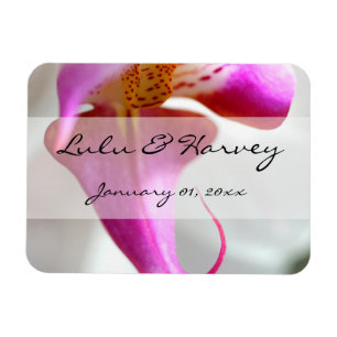 Inside a White Orchid Personal Wedding Magnet