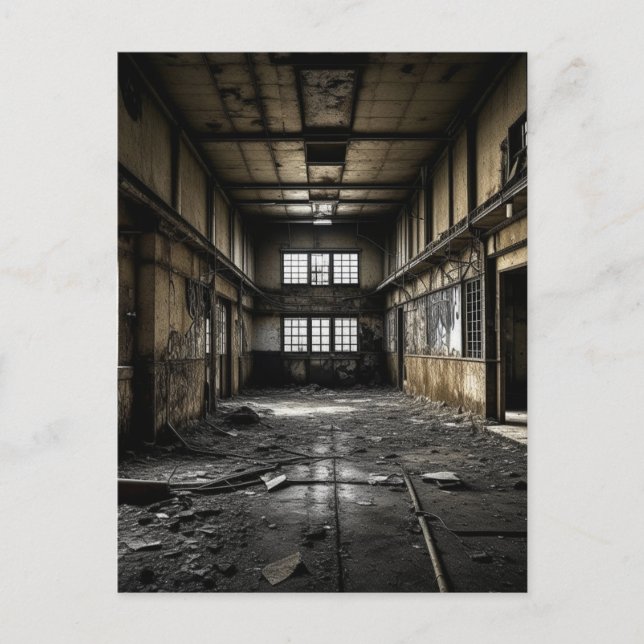 Inside an Abandoned Station  Postcard (Front)
