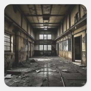 Inside an Abandoned Station  Square Sticker