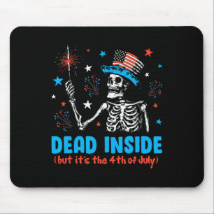 Inside But It The 4th Of July Skeleton Independenc Mouse Mat
