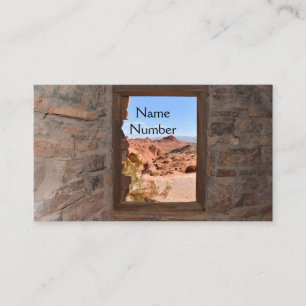 Inside cabin view of the Valley of Fire      Business Card