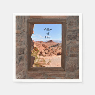Inside cabin view of the Valley of Fire Napkin