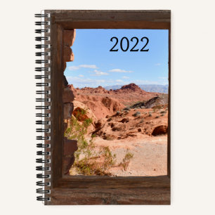 Inside cabin view of the Valley of Fire   Notebook