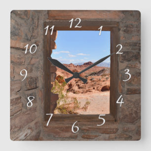Inside cabin view of the Valley of Fire Square Wall Clock