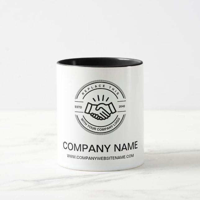 Inside Colour Custom Promotional Business Logo Mug (Center)