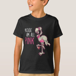 Inside I Am All Pink Flamingo Funny Flamingo T-Shirt
