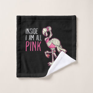 Inside I Am All Pink Flamingo   Funny Flamingo Wash Cloth