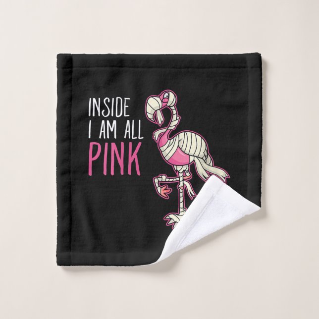 Inside I Am All Pink Flamingo | Funny Flamingo Wash Cloth (Wash Cloth)
