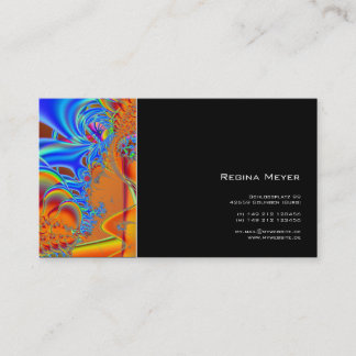 Inside I · Fractal Art · Blue & Orange Business Card