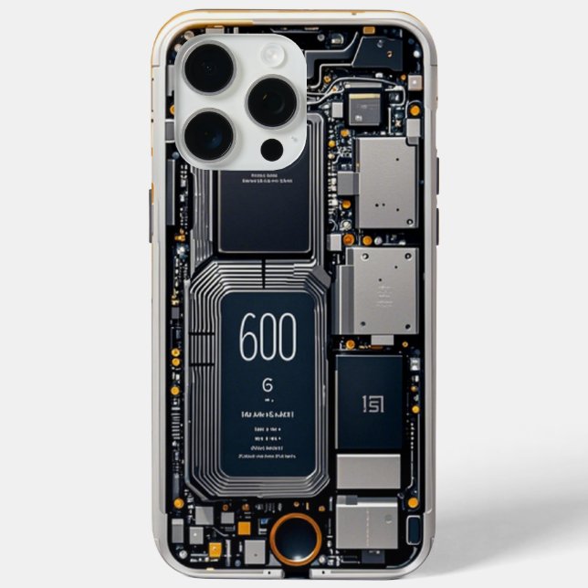 Inside iPhone Component Case – Futuristic Tech  (Back)