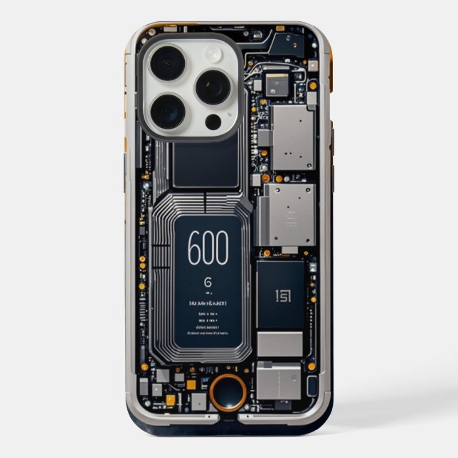 Inside iPhone Component Case – Futuristic Tech  (Back)