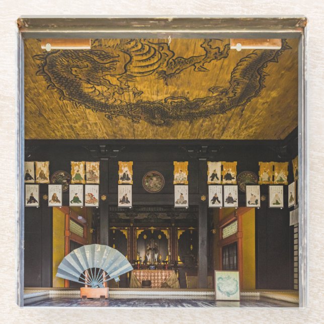 Inside Konchi-In temple, Kyoto Glass Coaster (Front)