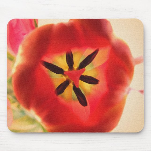 Inside Light Tulip Art Mousepad (Front)