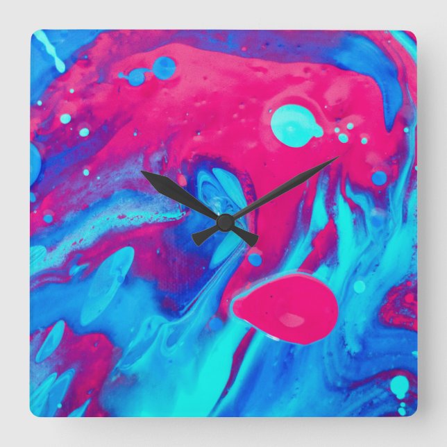 Inside of a lava lamp square wall clock (Front)
