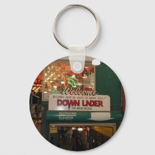 Inside Of Pike Place Market In Seattle Key Ring