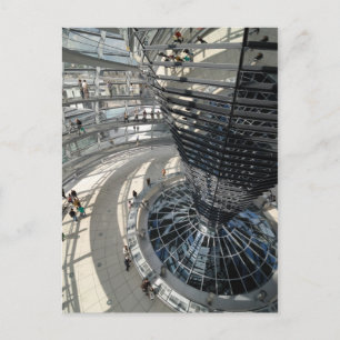 Inside of the glass dome of Reichstag building. Be Postcard