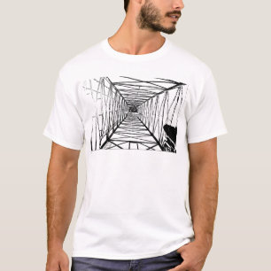 Inside Oil Drill Rig Sketch T-Shirt