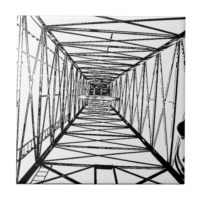 Inside Oil Drill Rig Sketch Tile (Front)