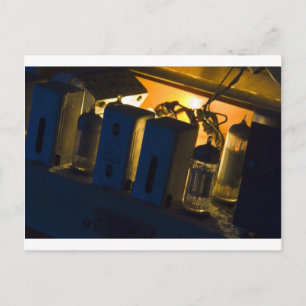 inside old radio postcard