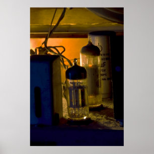 inside old radio poster