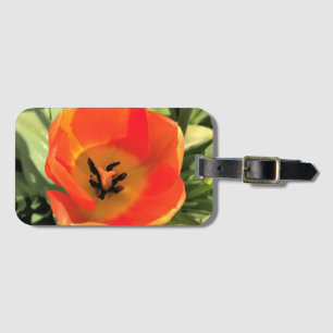 Inside Orange Tulip Luggage Tag