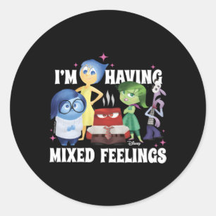 Inside Out I'M Having Mixed Feelings Classic Round Sticker
