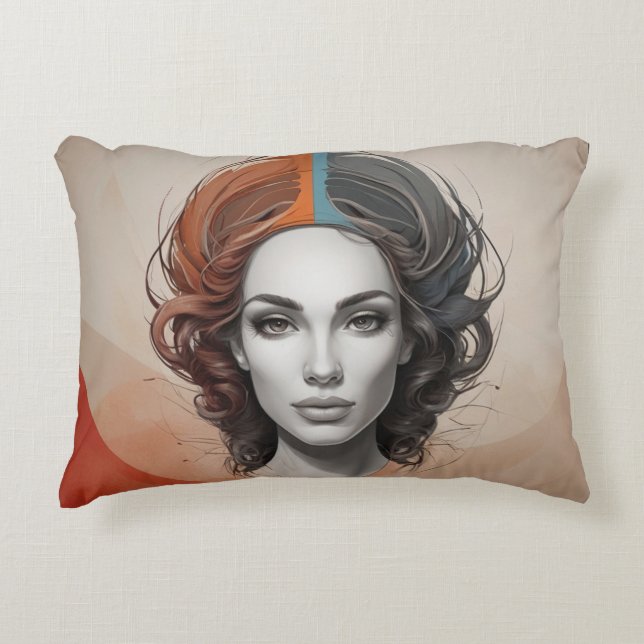 inside out vivid girl decorative cushion (Front)