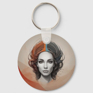 inside out vivid girl key ring