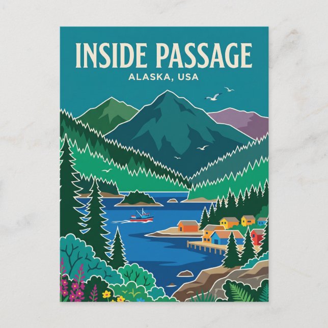Inside Passage Alaska Postcard (Front)