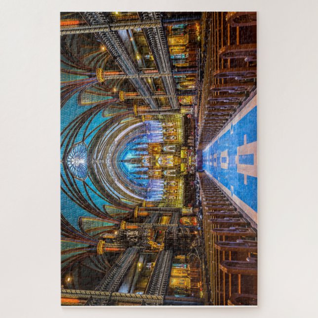 INSIDE THE CATHEDRAL NOTRE DAME JIGSAW PUZZLE (Vertical)